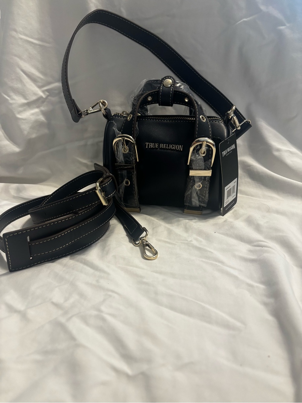 True Religion Navy Blue Barrel Mini Bag - Picture 3 of 8